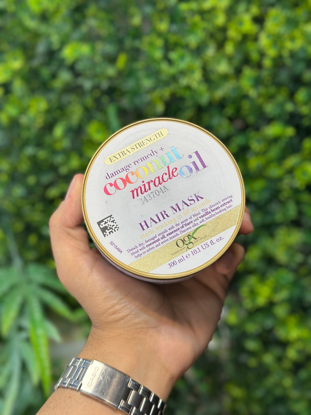 ماسک مو او جی ایکس OGX مدل Coconut Oil Miracle حاوی روغن نارگیل حجم 300 میل
