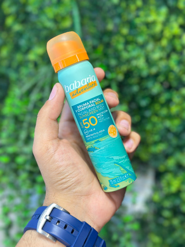 اسپری ضدآفتاب صورت و بدن باباریا مدل Adventure با SPF 50 حجم 75 میل